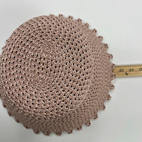 Eric Javits New York Mita Squishee Dusty Pink Woven Bucket Hat Packable UPF 50+ - Picture 7 of 12